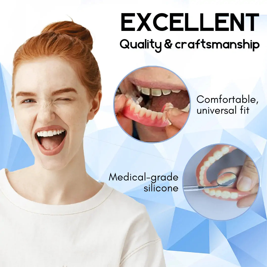 QlAWI-Premium CustomSilicone Denture Set DualCertification by theAmerican DentalAssociation(ADA)& theU.S. Food and DrugAdministration(FDA)