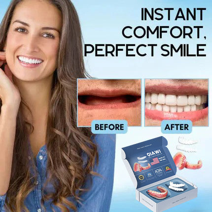 QlAWI-Premium CustomSilicone Denture Set DualCertification by theAmerican DentalAssociation(ADA)& theU.S. Food and DrugAdministration(FDA)