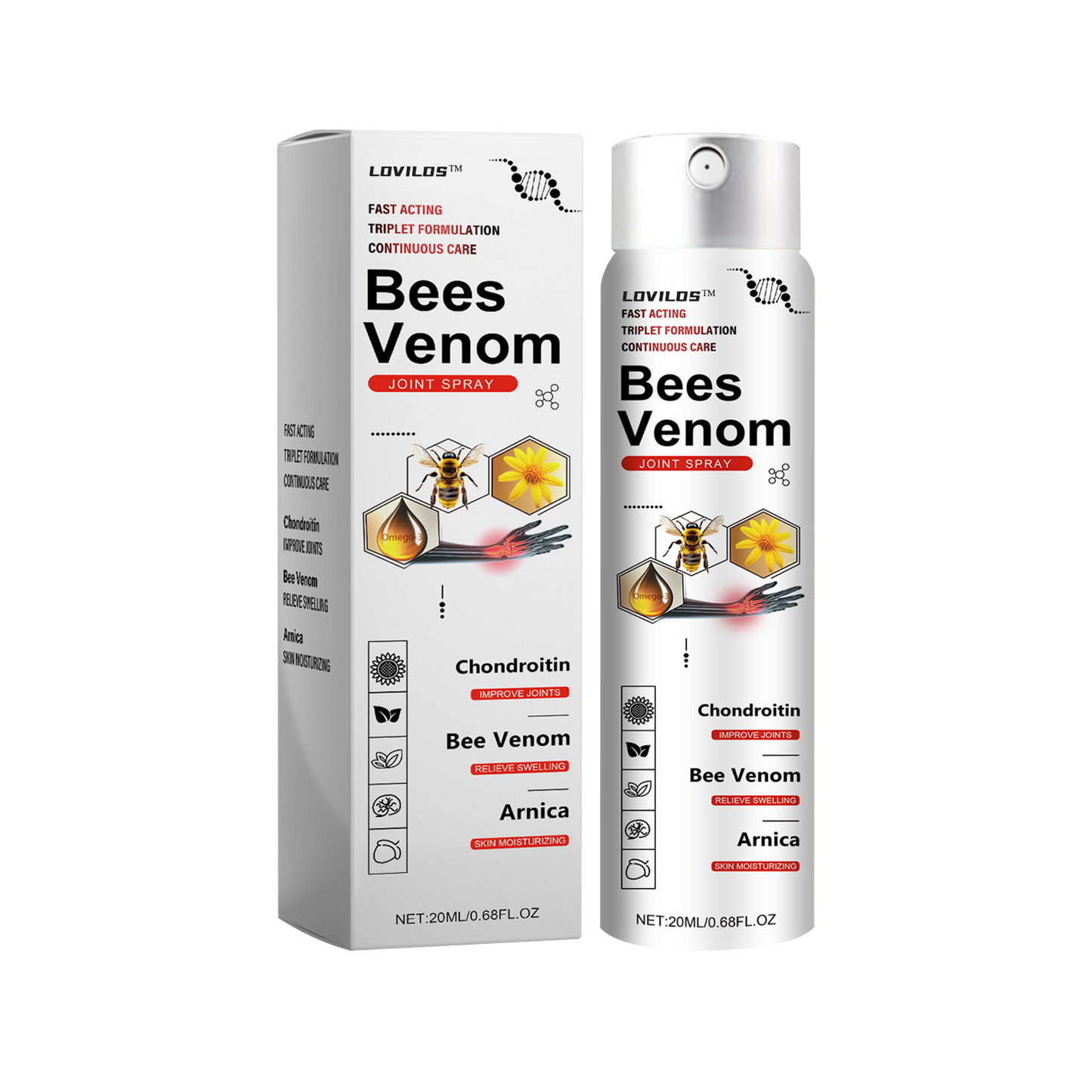 ⏳Today Only:80% 0ff!LOVILDS™BeesVenom Joint Spray ⭐Fast Acting, Triplet Formulation, Continuous Care🌟