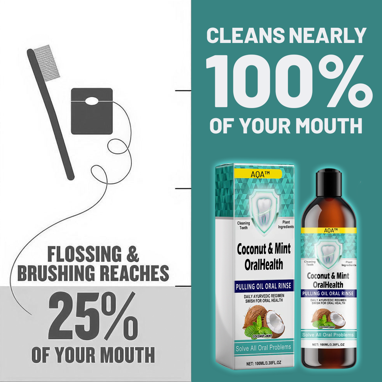 🔥 AQA™ Oil Pulling Therapy - Solve All Oral Problems & Eliminate Toxins🔥 LAST DAY SALE 50% OFF