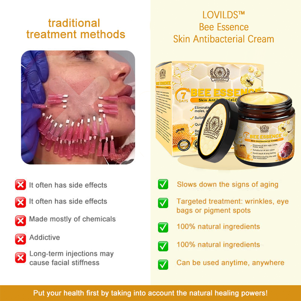 LOVILDS™ Bee Essence Skin Antibacterial Cream—used to treat a variety of skin diseases (AAD recommended).