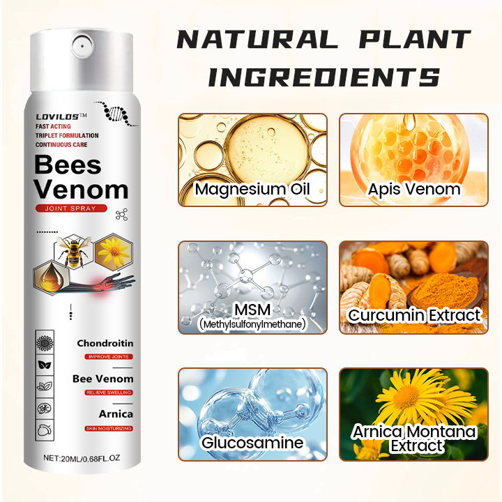 ⏳Today Only:80% 0ff!LOVILDS™BeesVenom Joint Spray ⭐Fast Acting, Triplet Formulation, Continuous Care🌟