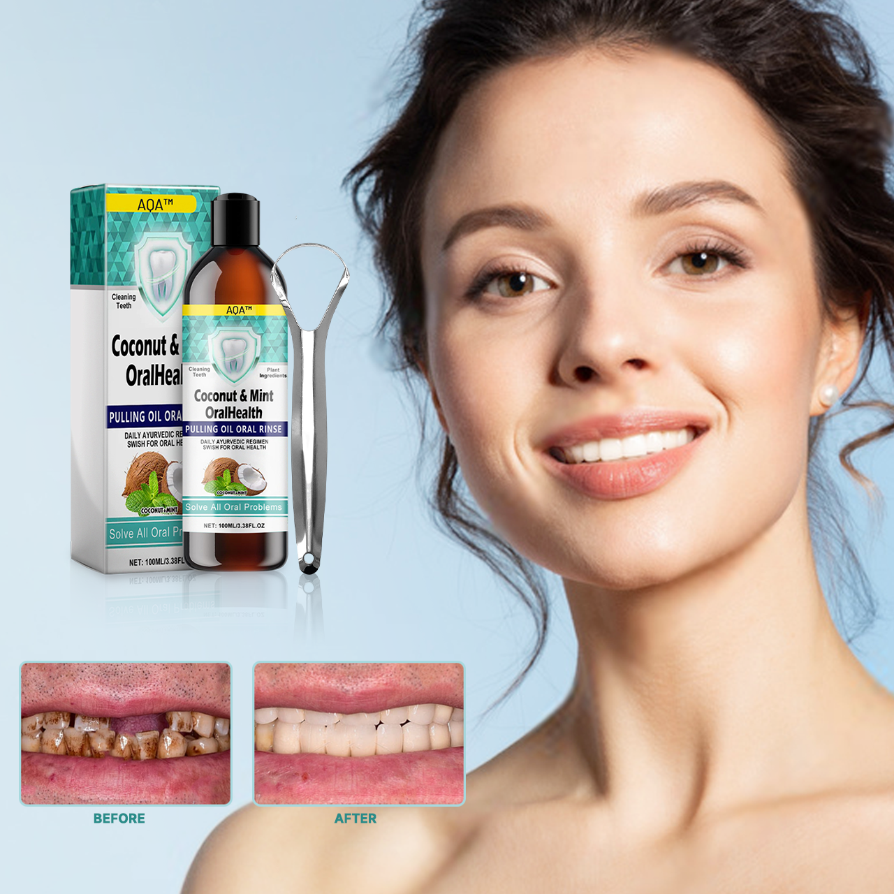 🔥 AQA™ Oil Pulling Therapy - Solve All Oral Problems & Eliminate Toxins🔥 LAST DAY SALE 50% OFF