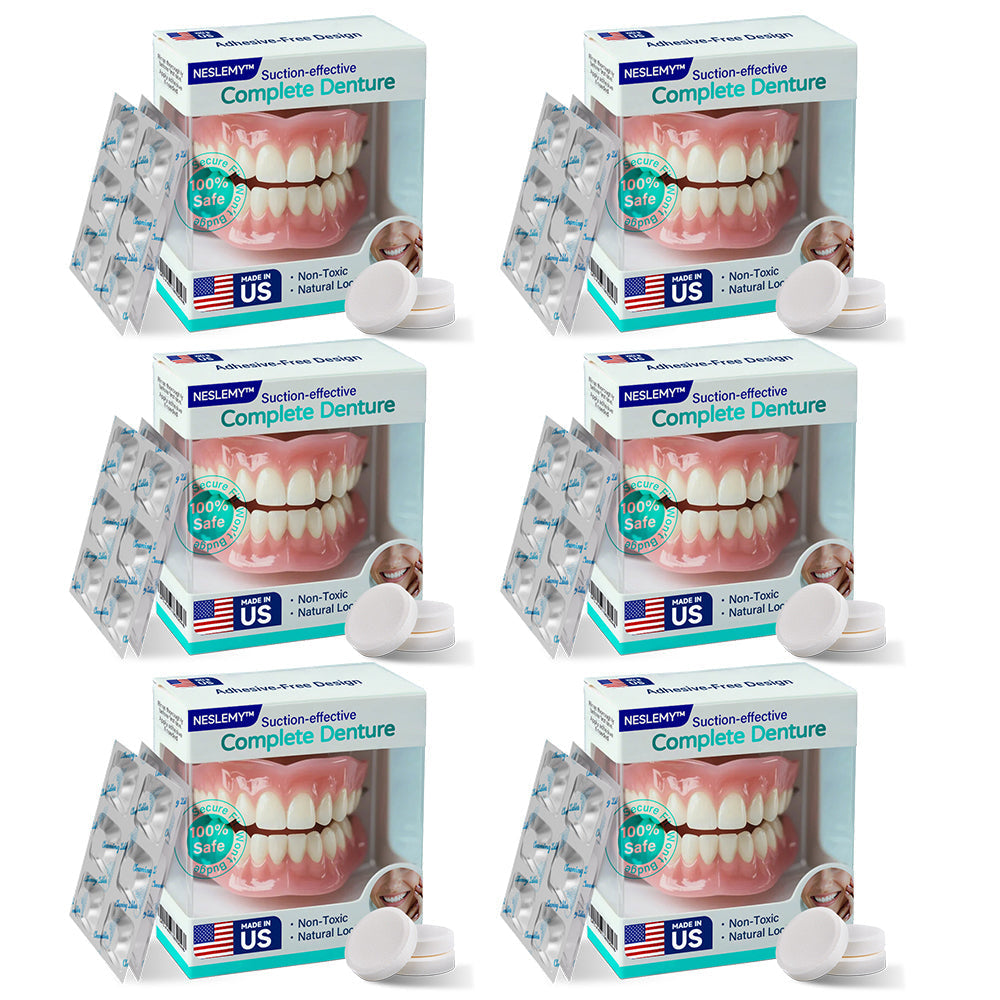 ✅ Made and Shipped from the US | Suction-fit Complete Denture🍀