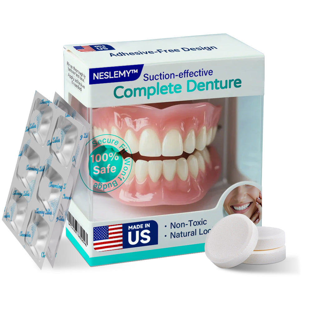 ✅ Made and Shipped from the US | Suction-fit Complete Denture🍀