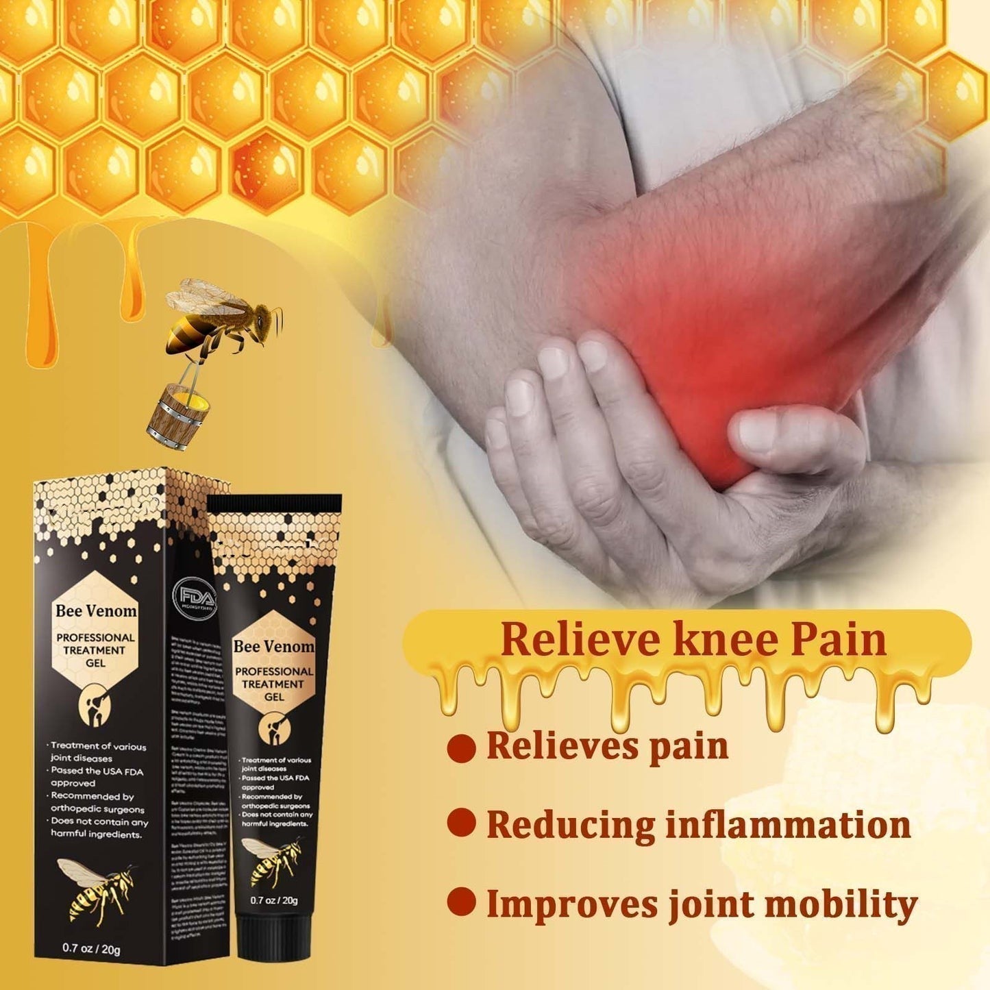 🐝🐝New Zealand Bee-Infused Joint and Bone Therapy Advanced  Relief Gel