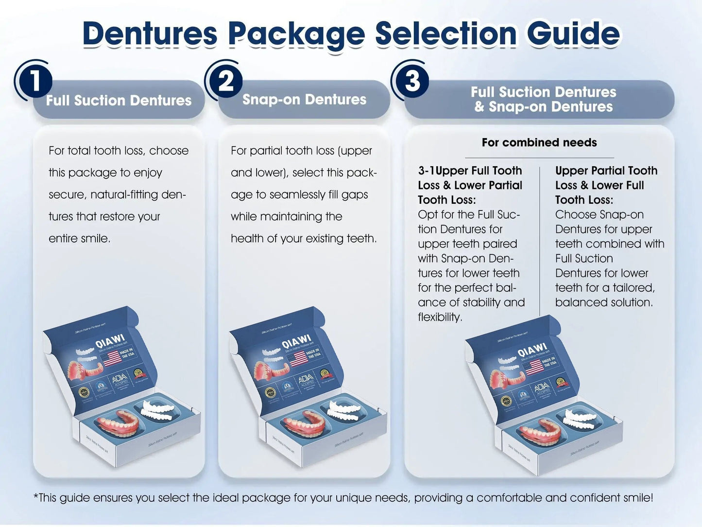 QIAWI™- Premium Custom Silicone Denture Set(🔥Limited time discount Last 30 minutes)