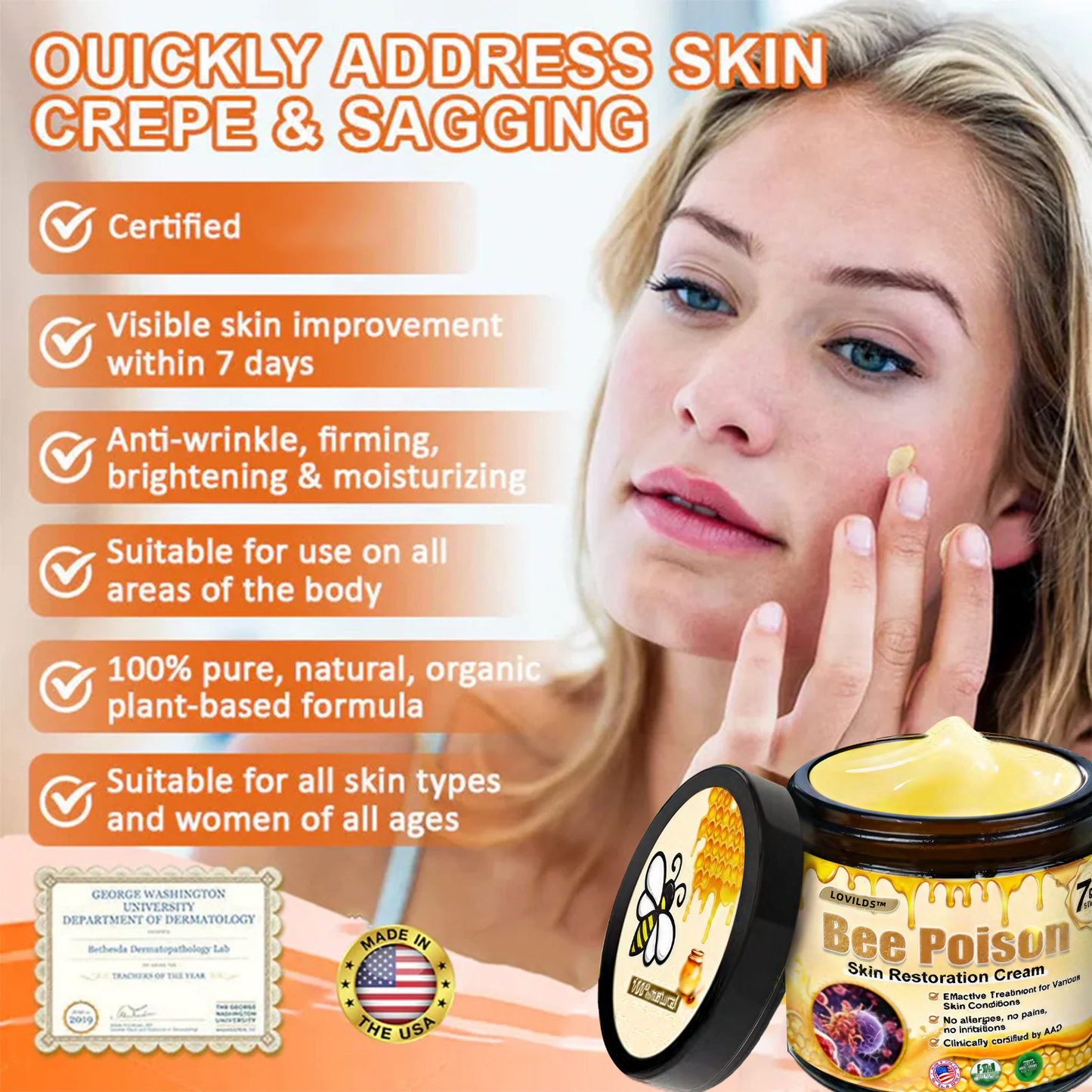 LOVILDS™  Bee Poison Skin Restoration Cream 👨‍⚕️（🔥LAST DAY SALE-80% OFF)🥇👩‍⚕️