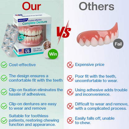✅ Made and Shipped from the US |  Suction-fit Complete Denture🍀